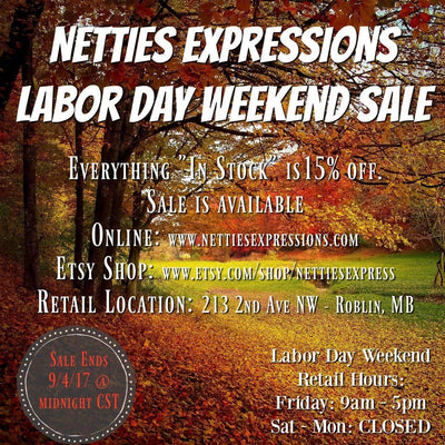 Netties Expressions Labor Day Weekend SALE!!!