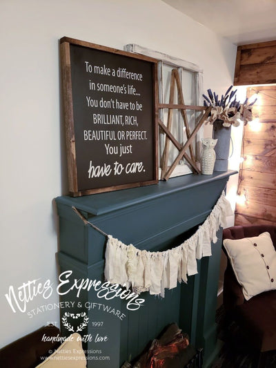 To make a difference - Rustic Wood Sign - Netties Expressions