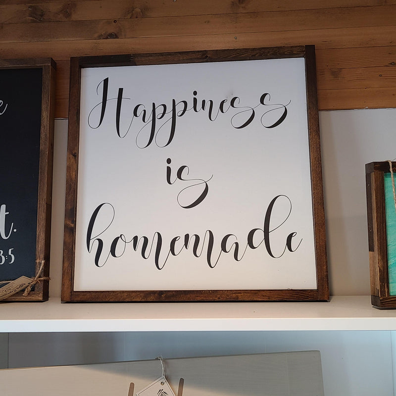 Happiness is Homemade - Rustic Wood Sign - Netties Expressions