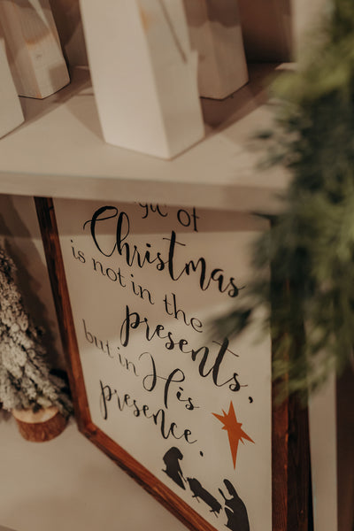 The magic of Christmas - Rustic Wood Christmas Sign