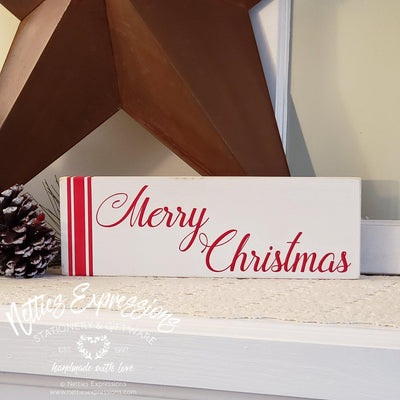 Merry Christmas - Rustic Wood Christmas Sign - Netties Expressions