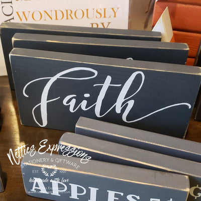 Faith - Rustic Wood Sign - Netties Expressions