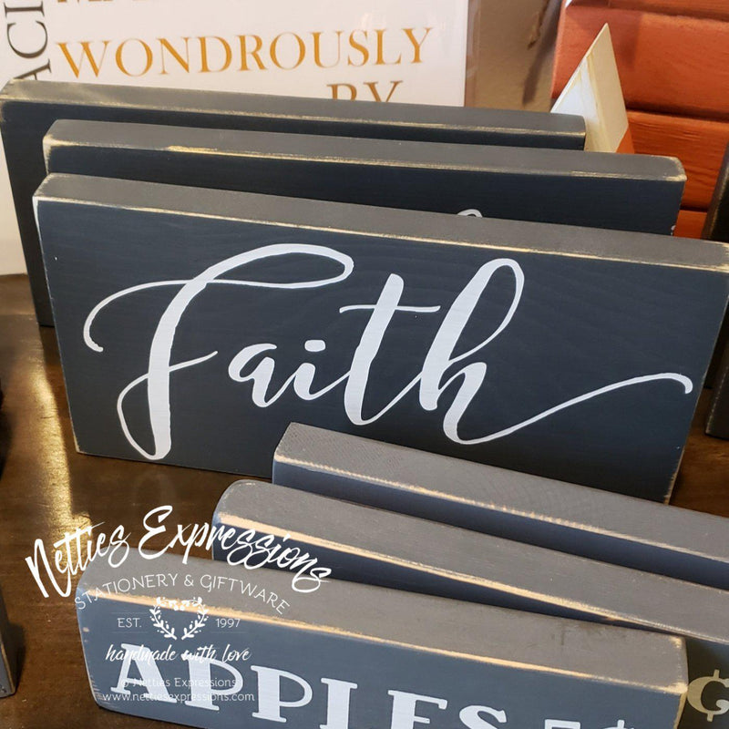 Faith - Rustic Wood Sign - Netties Expressions