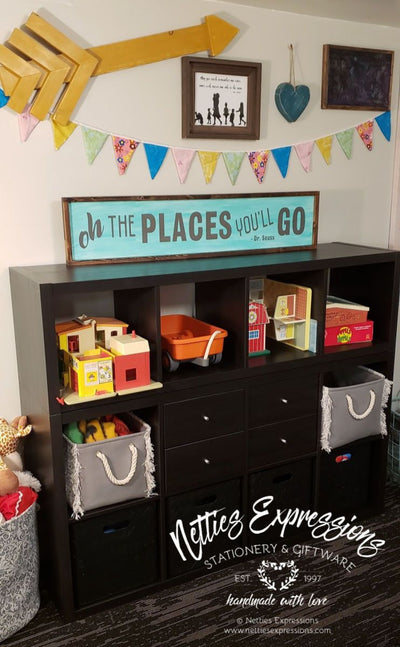 Oh the places you'll go - Rustic Wood Sign - Netties Expressions