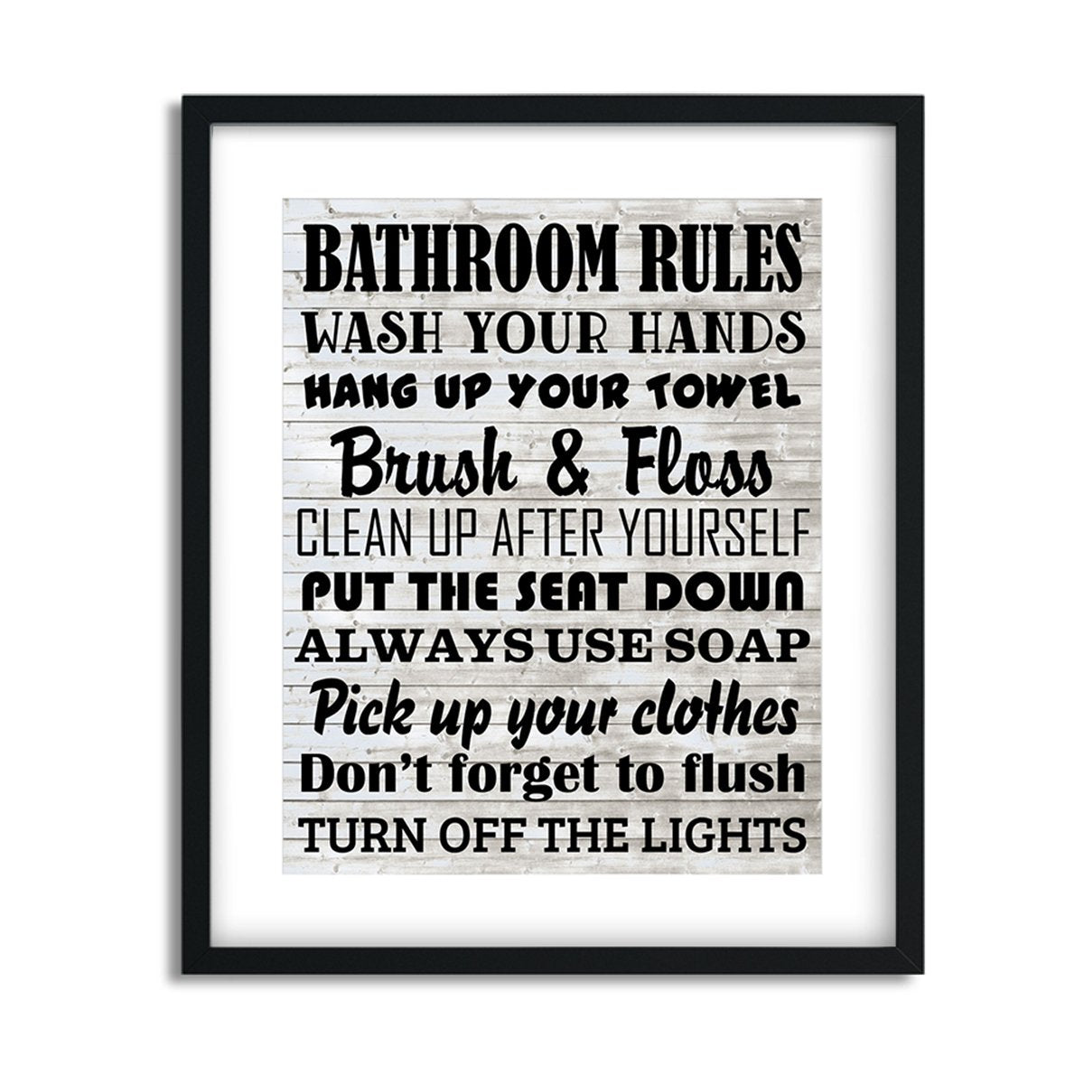 Bathroom Rules - Art Print | Netties Expressions