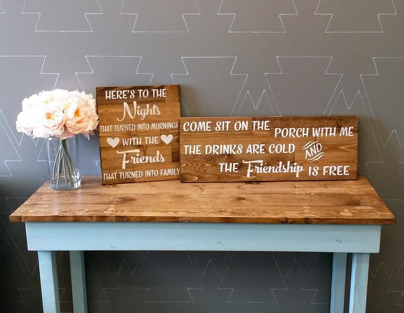 Come sit on the porch with me - Rustic Wood Sign - Netties Expressions