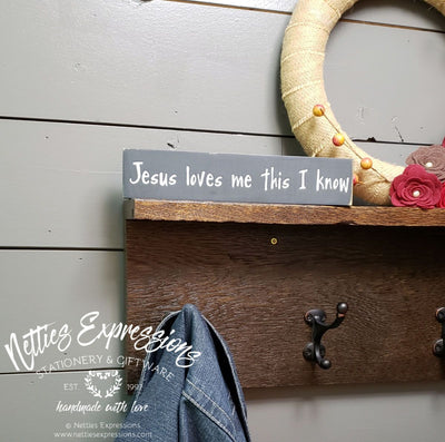 Jesus loves me this I know - Rustic Wood Sign - Netties Expressions