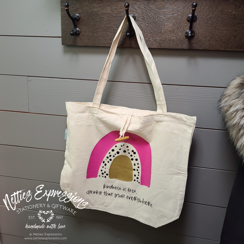 Kindness is Free - Recycled Cotton Tote Bag - Netties Expressions