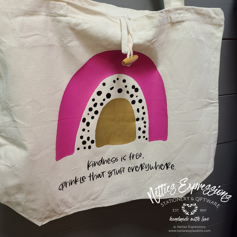 Kindness is Free - Recycled Cotton Tote Bag - Netties Expressions