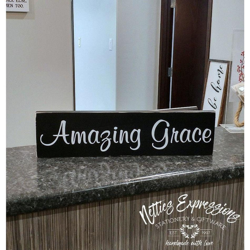 Amazing Grace - Rustic Wood Sign - Netties Expressions