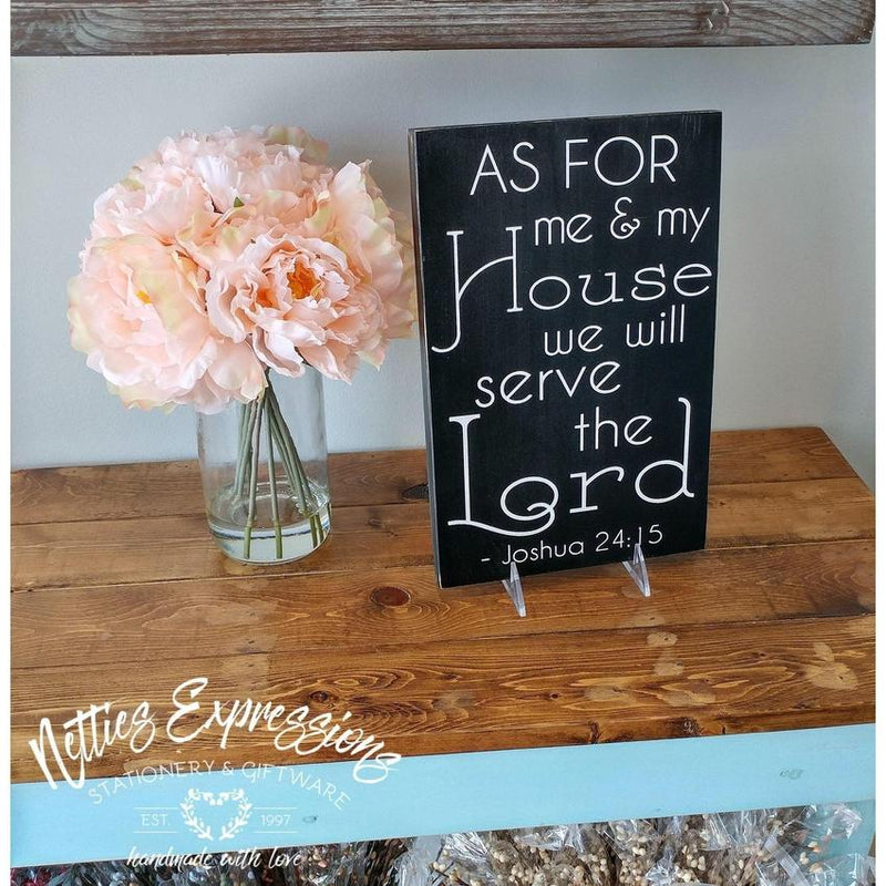 As for me and my house - Rustic Wood Sign - Netties Expressions