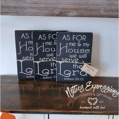 As for me and my house - Rustic Wood Sign - Netties Expressions