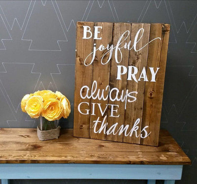 Be Joyful - Rustic Pallet Wood Sign - Netties Expressions