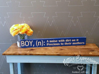 Boy Definition - Wood Sign - Netties Expressions