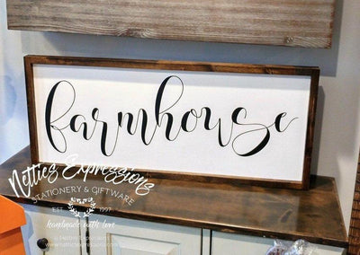 Farmhouse - Rustic Wood Sign - Netties Expressions