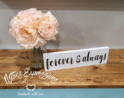 Forever and Always - Rustic Wood Sign - Netties Expressions