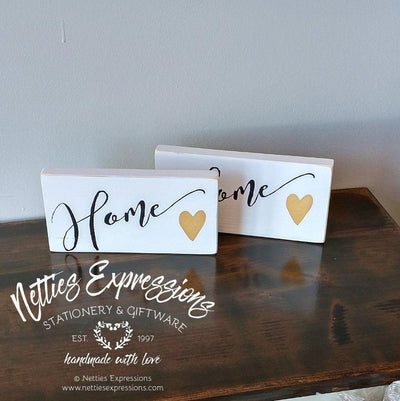 Home - Rustic Wood Sign - Netties Expressions