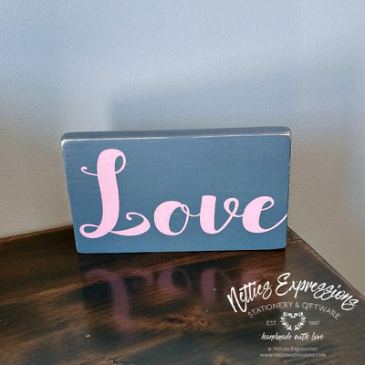 Love - Rustic Wood Sign - Netties Expressions