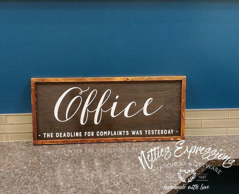 Office Sign - Rustic Wood Sign - Netties Expressions