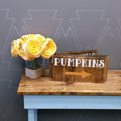 Pumpkins - Rustic Wooden Fall Sign - Netties Expressions