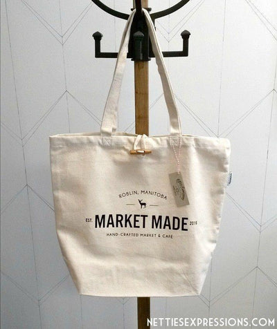 Custom Logo Design - Recycled Cotton Tote Bag - Netties Expressions