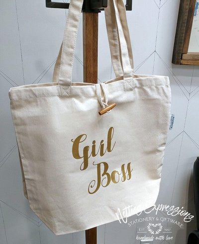 Girl Boss - Recycled Cotton Tote Bag - Netties Expressions