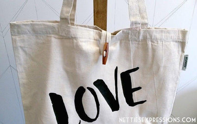 Love - Recycled Cotton Tote Bag - Netties Expressions