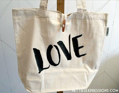 Love - Recycled Cotton Tote Bag - Netties Expressions