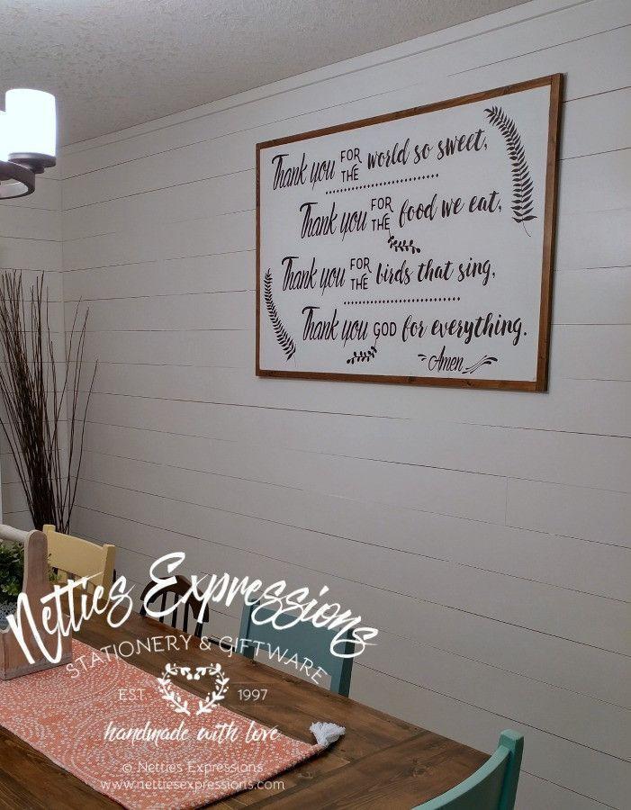 Thank you for the world so sweet - Rustic Wood Sign - Netties Expressions