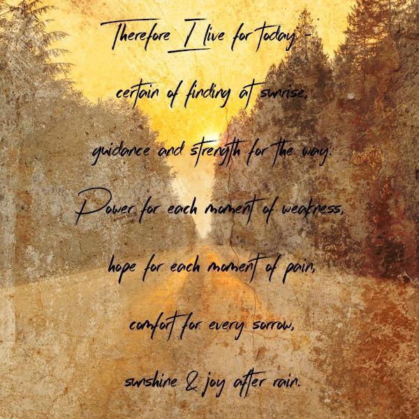 Inspirational Tuesday - Therefore I live for today - Netties Expressions