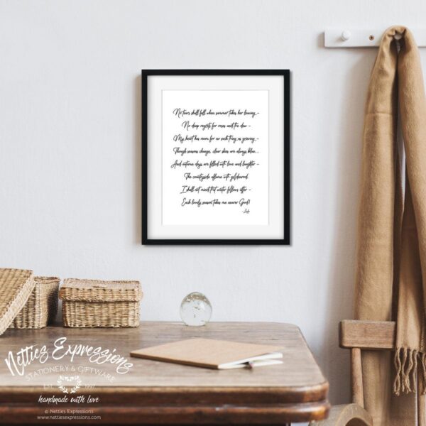 11x14-No-tears-shall-fall-plain-portrait-framed-1 Autumn - Art Print - Netties Expressions Prints