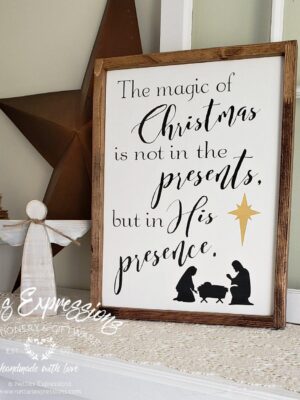 12x16_-_The_magic_of_Christmas_-_1_c8b84b5d-592c-4497-ab0d-da1a97fb234e The magic of Christmas - Rustic Wood Christmas Sign - Netties Expressions