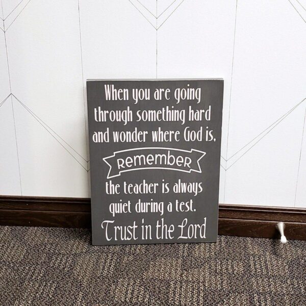 When you are going through something hard - Rustic Wood Sign - Netties Expressions