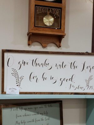 12x30_-_O-give-thanks_23ef7665-c9c7-4f3f-9d4a-e17bd6c82191 O give thanks unto the Lord - Rustic Wood Sign - Netties Expressions