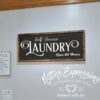12x30_-_Self-Service_Laundry Self-Service Laundry Open 24 Hours - Rustic Wooden Sign - Netties Expressions