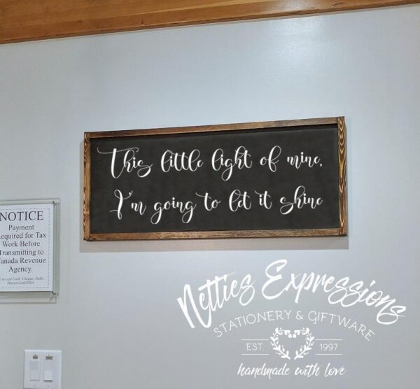 This little light of mine - Rustic Wood Sign - Netties Expressions