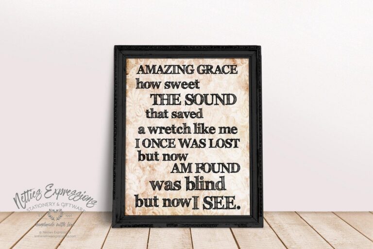 Amazing Grace Free Printable - Netties Expressions