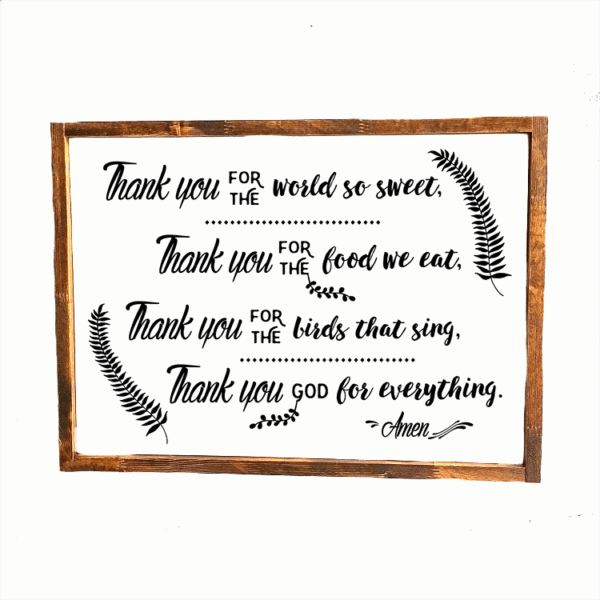 16x20_-_Thank_you_for_the_world_so_sweet_835cf3be-b510-4fc6-b32e-f176bb9c7676 Thank you for the world so sweet - Rustic Wood Sign - Netties Expressions