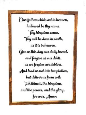 16x20_-_The_Lord_s_Prayer_11ec0472-3dde-47b0-8ecc-dcf91b0c0c5b The Lord's Prayer - Rustic Wood Sign - Netties Expressions