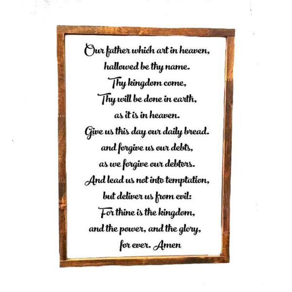 16x20_-_The_Lord_s_Prayer_11ec0472-3dde-47b0-8ecc-dcf91b0c0c5b The Lord's Prayer - Rustic Wood Sign - Netties Expressions