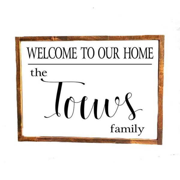 16x20_-_Welcome_to_our_home_-_last-name_style_-_1_landscape_7fc7011d-f272-4a05-880d-b8360d172c48 Welcome to our home - Family Name - Rustic Wood Sign - Netties Expressions