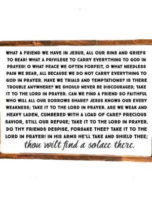 16x20_-_What_a_friend_we_have_in_Jesus_39448a28-649e-4e8a-badd-ec7543347de7 What a friend we have in Jesus - Rustic Wood Sign - Netties Expressions