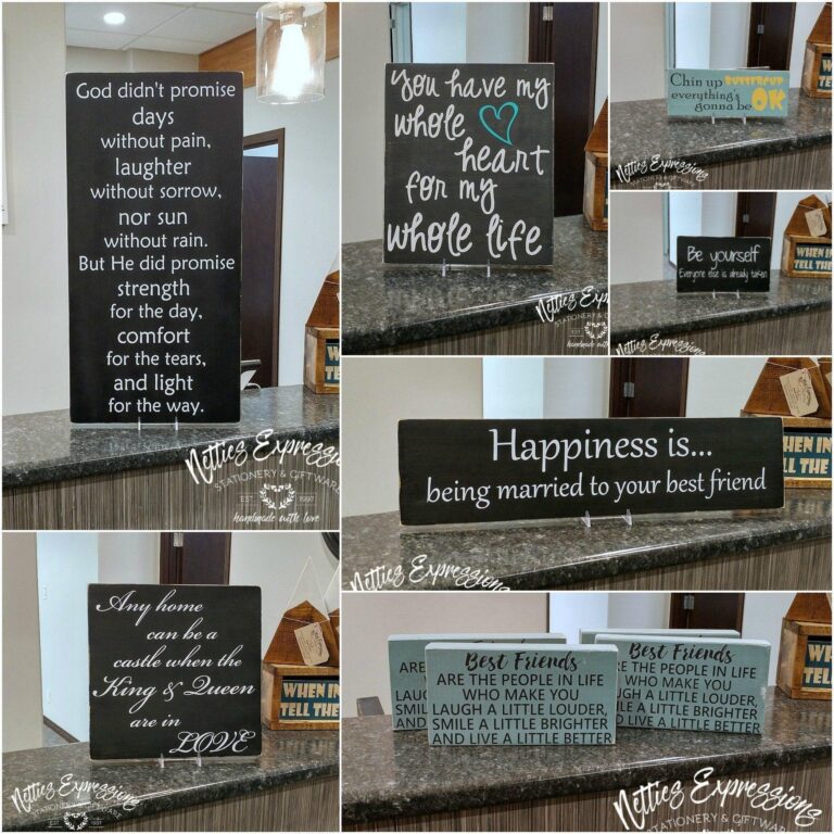 Re-stocking of signs - Netties Expressions