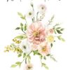 2022 Watercolour Florals Slim Wall Calendar - Netties Expressions
