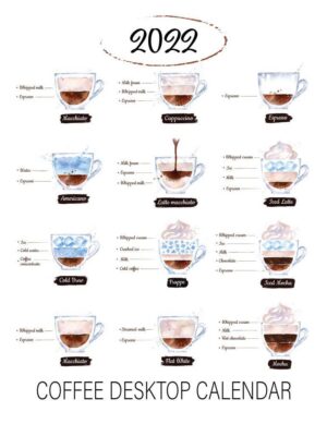 2022 Desktop Calendar - Coffee Recipes - Netties Expressions