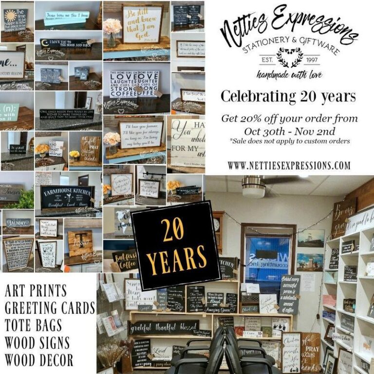 20 Year Anniversary Sale - Netties Expressions