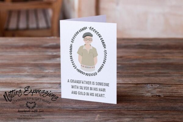 A Grandfather is someone with - Greeting Card - Netties Expressions Cards