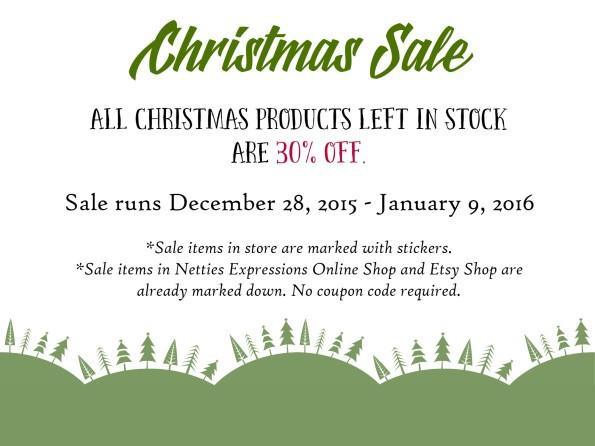 Christmas Sale 2015 - Netties Expressions