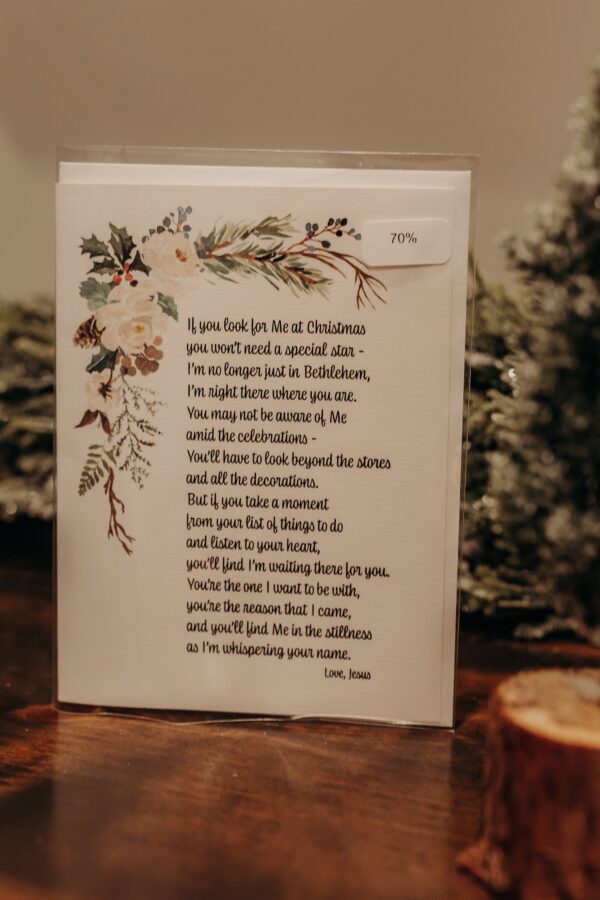 394A8966 If You Look For Me At Christmas - Greeting Card