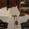 Rustic Wooden Leaning Porch Angel